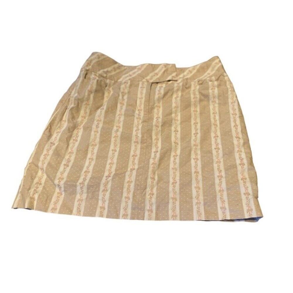 Ann Taylor LOFT‎ Women's Skirt Size 8 Brown Floral Design Cottagecore Festival